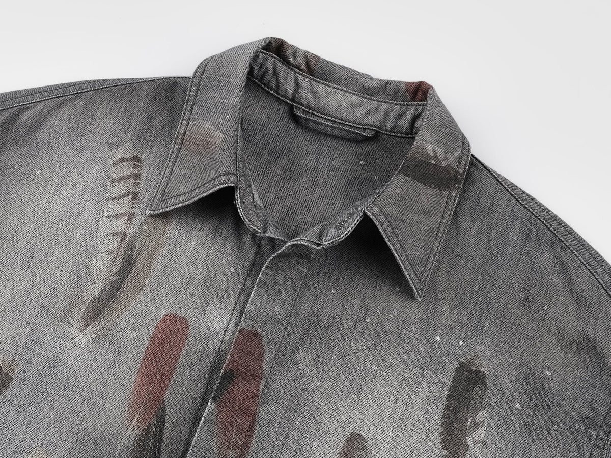 Feather denim shirt