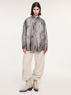 Feather denim shirt