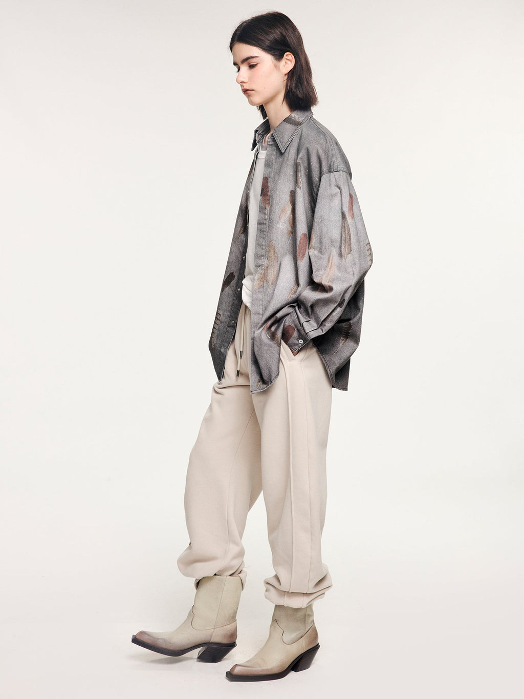 Feather denim shirt