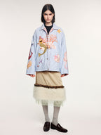 Reversible shirt-style padded jacket