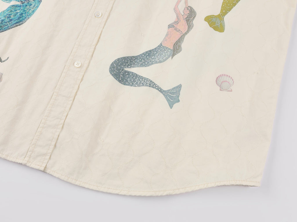Mermaid gourd-quilted shirt