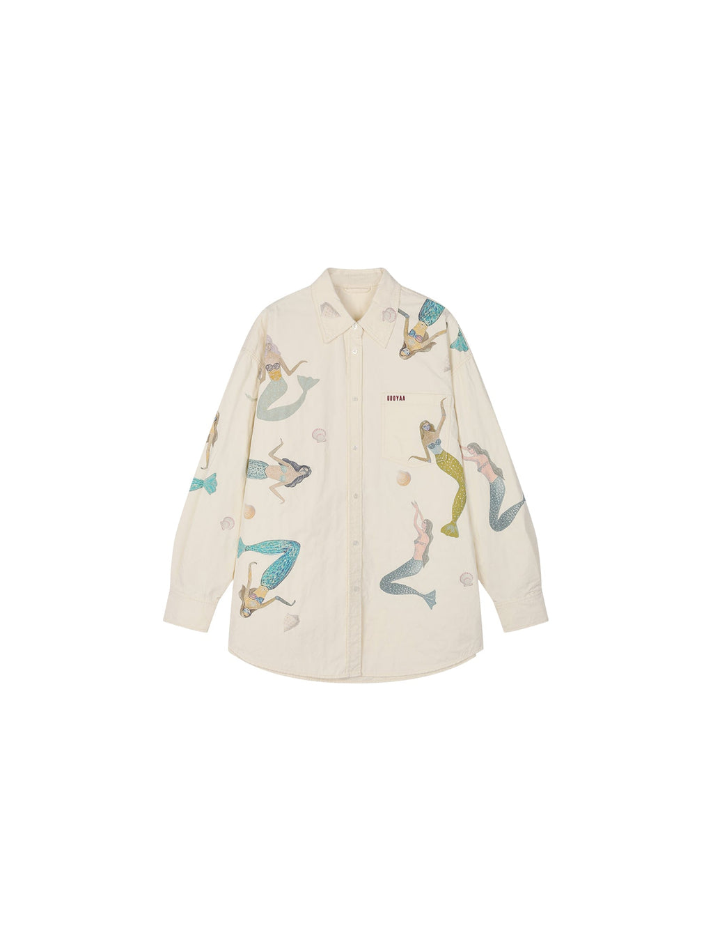 Mermaid gourd-quilted shirt