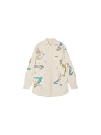 Mermaid gourd-quilted shirt