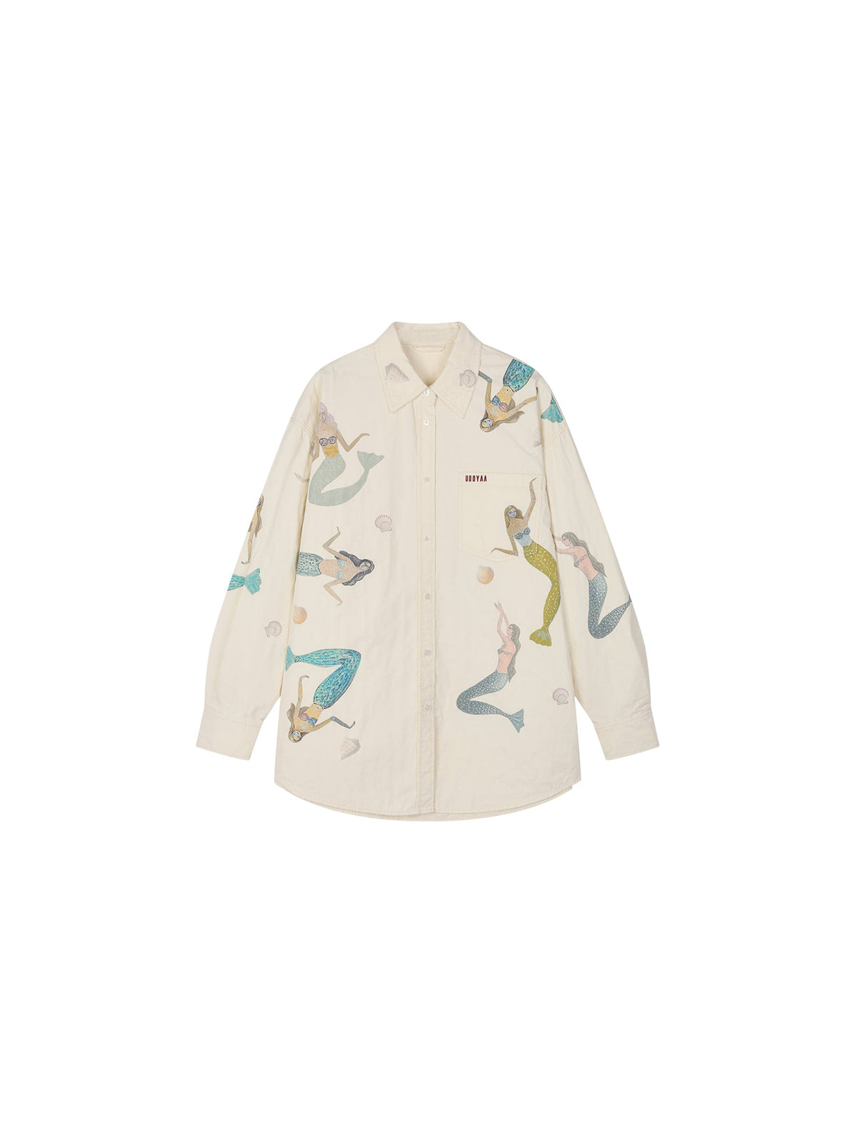 Mermaid gourd-quilted shirt