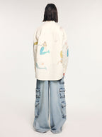 Mermaid gourd-quilted shirt