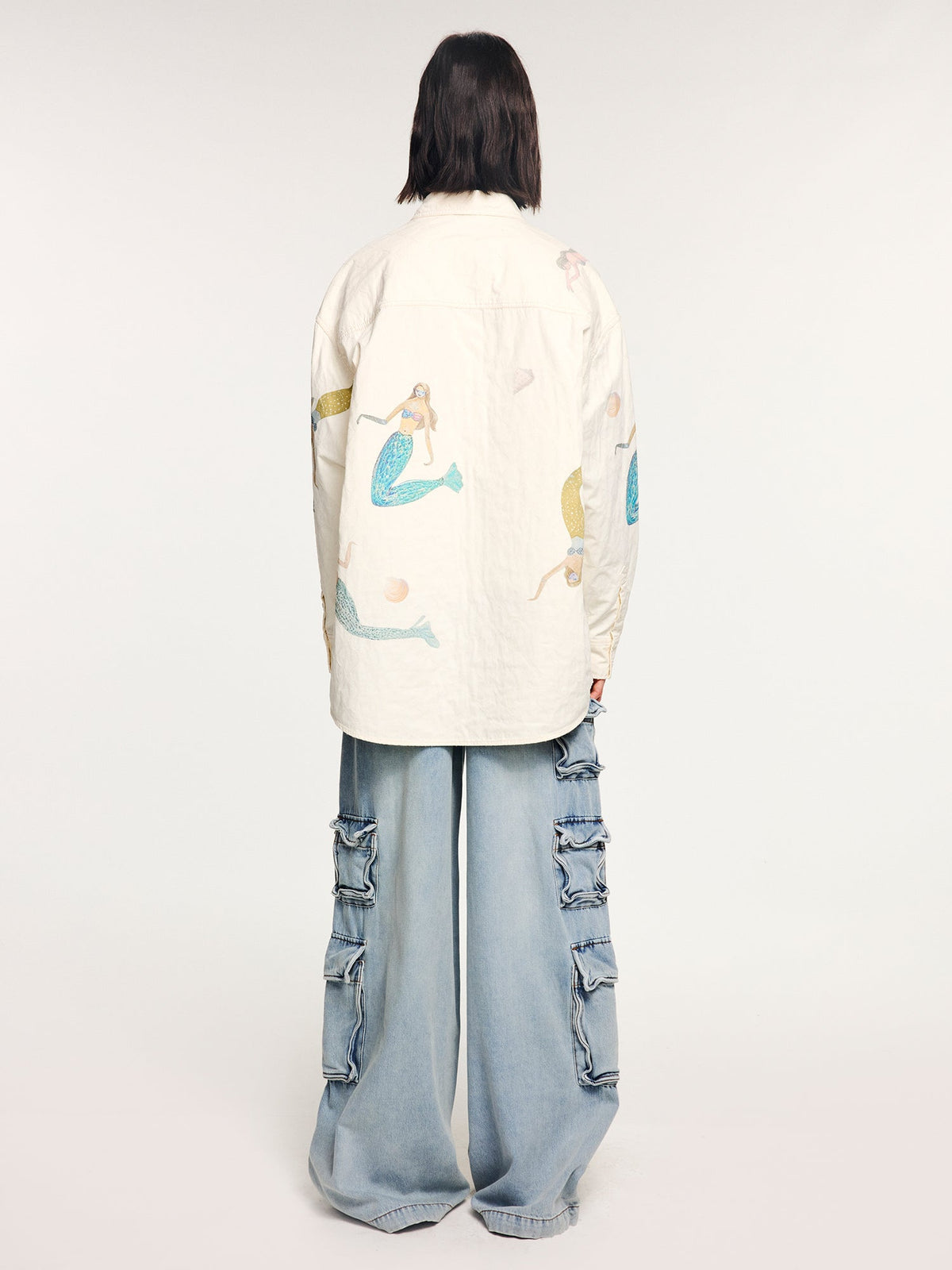 Mermaid gourd-quilted shirt