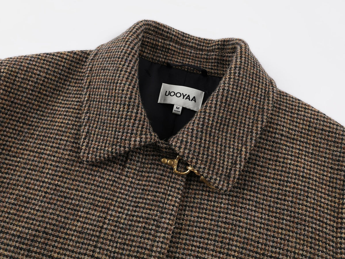 Vintage bird button pure wool coat