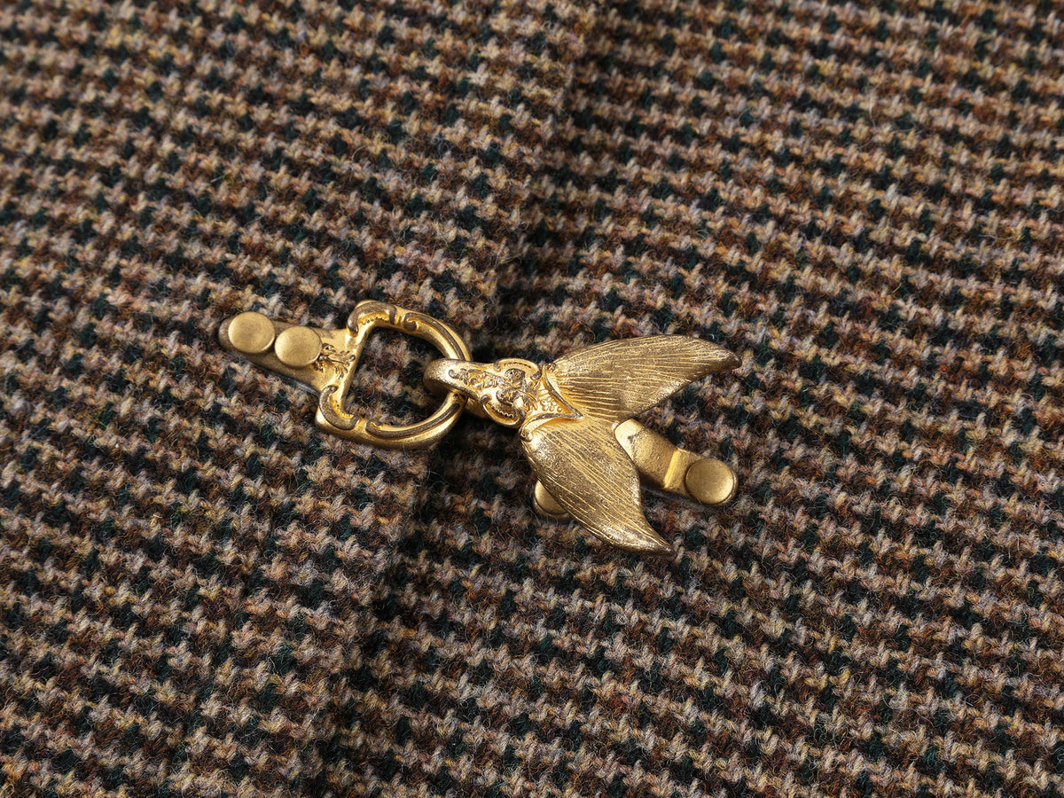 Vintage bird button pure wool coat