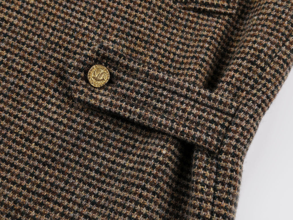 Vintage bird button pure wool coat