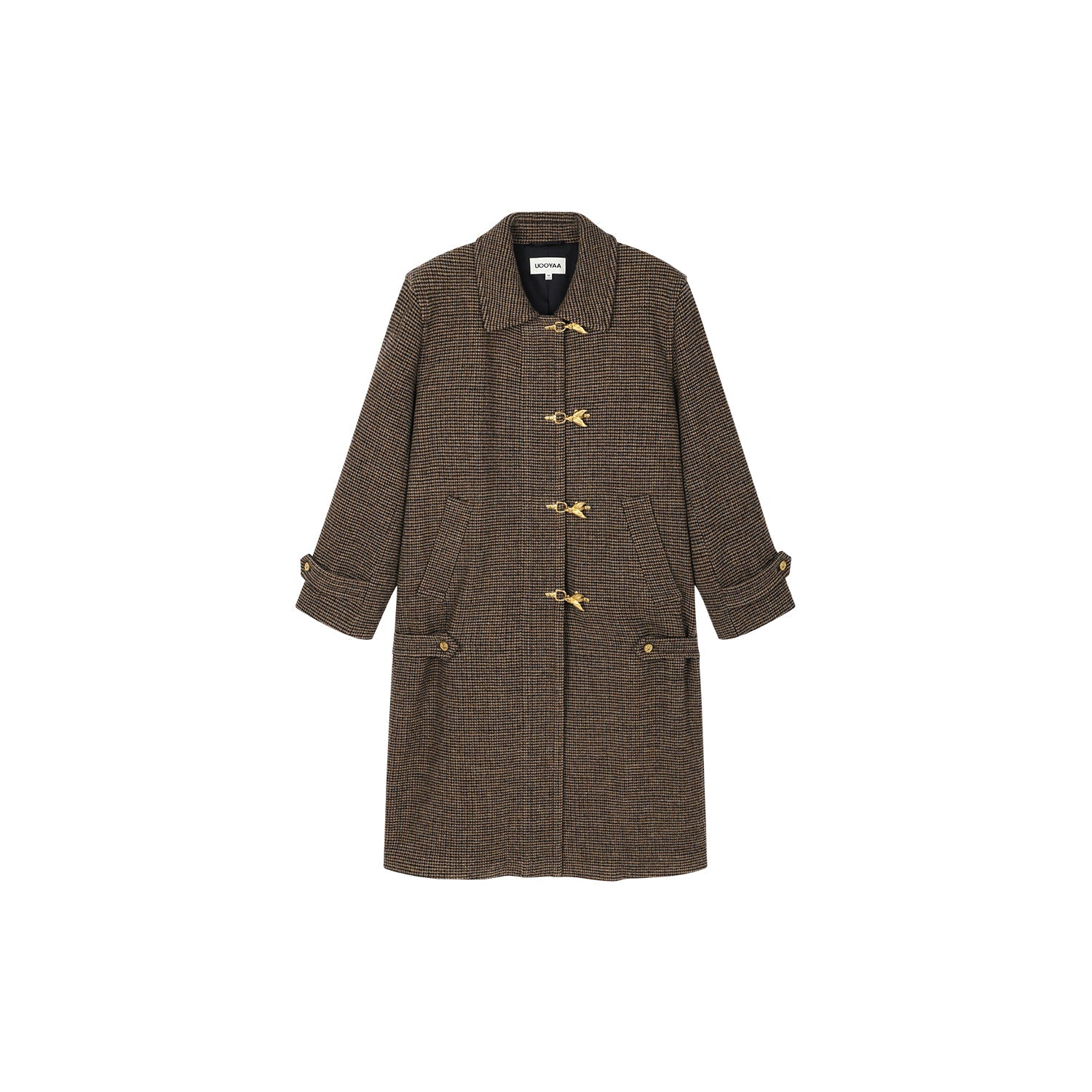 Vintage bird button pure wool coat