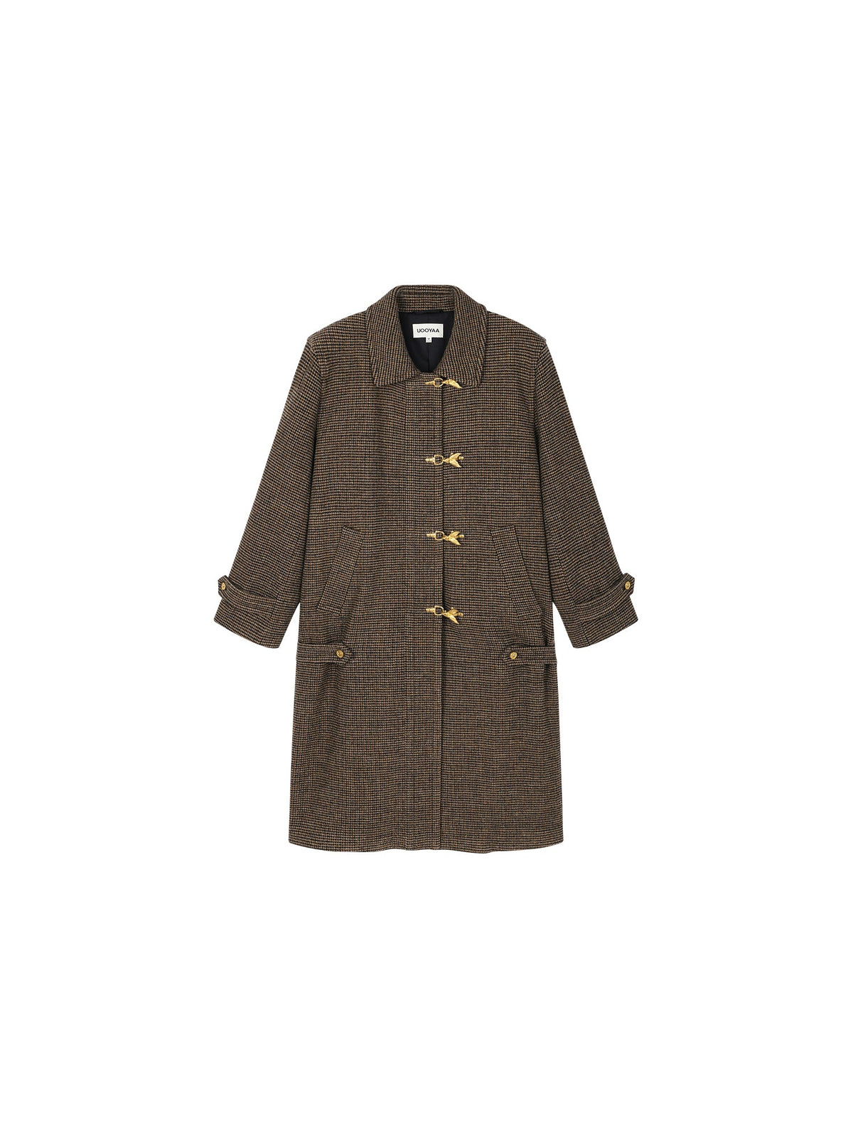 Vintage bird button pure wool coat