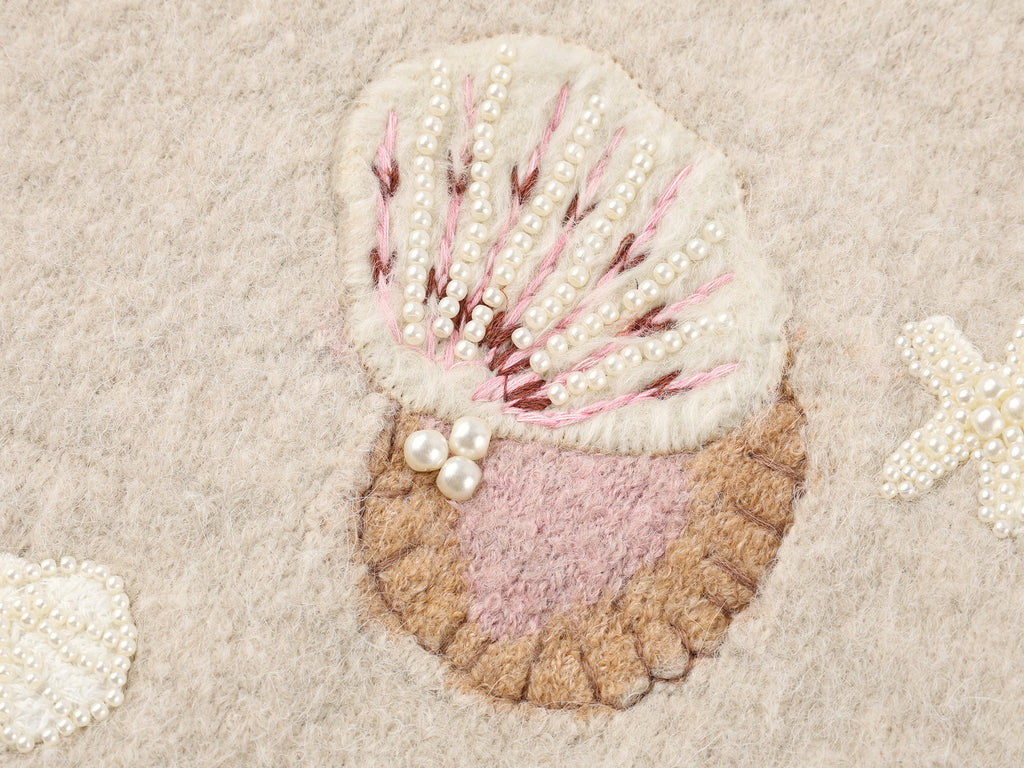 Hand-embroidered beaded fantasy undersea cardigan
