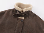Vintage biker fur coat