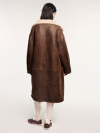 Vintage biker fur coat