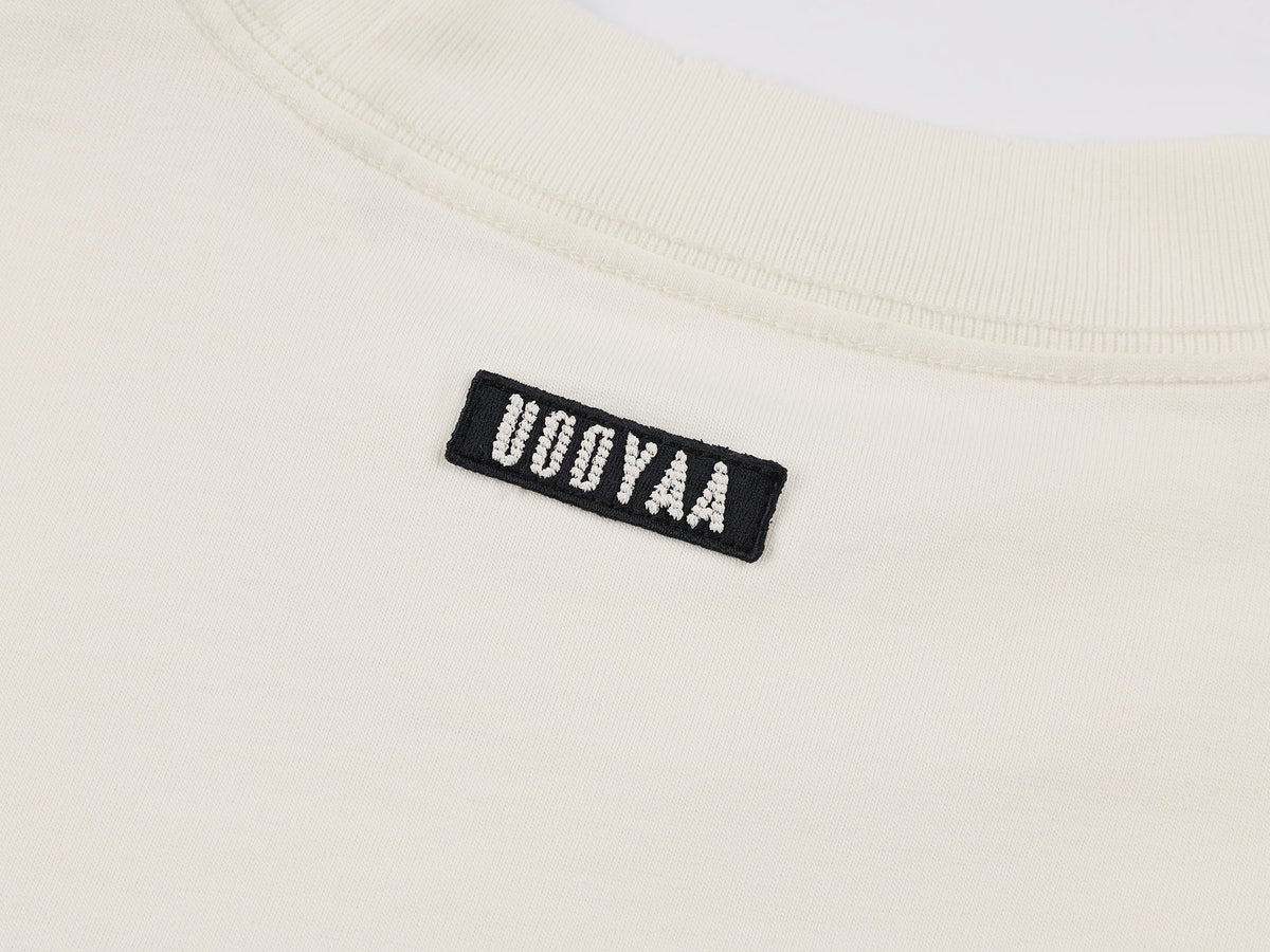 T-shirt with 3d tape embroidered undersea octopus