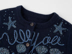 Hand-embroidered beaded fantasy undersea cardigan