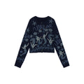 Hand-embroidered beaded fantasy undersea cardigan