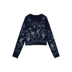 Hand-embroidered beaded fantasy undersea cardigan