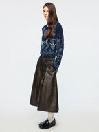 Hand-embroidered beaded fantasy undersea cardigan