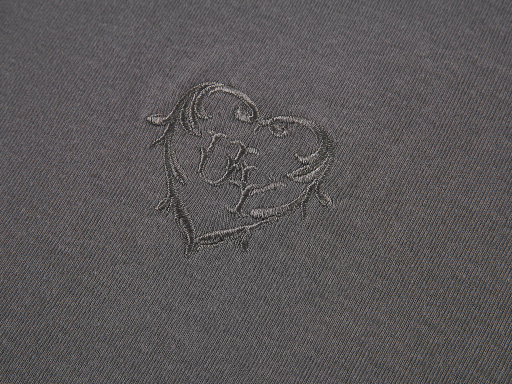 Henley long sleeve t-shirt with lace patchwork