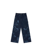 Laser-etched fantasy undersea carpenter jeans