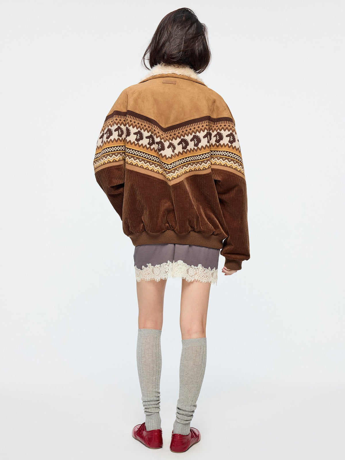Year of the Horse limited fair isle cotton jacket