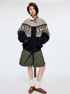 Year of the Horse limited fair isle cotton jacket
