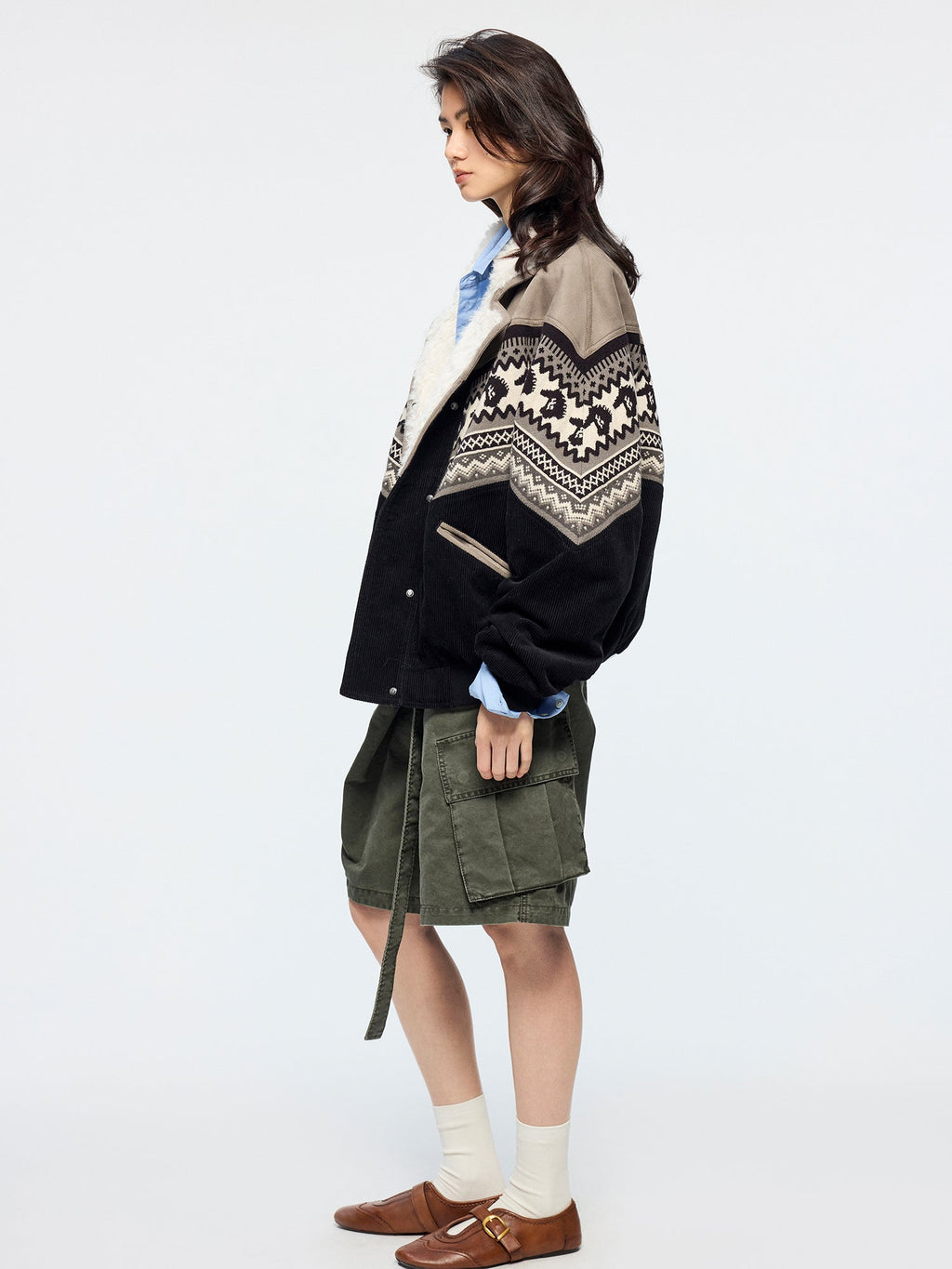Year of the Horse limited fair isle cotton jacket