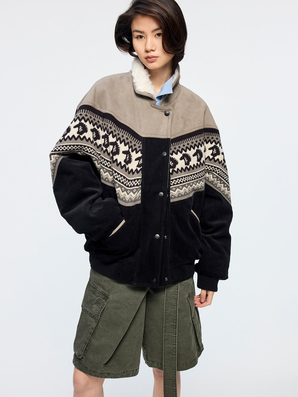 Year of the Horse limited fair isle cotton jacket