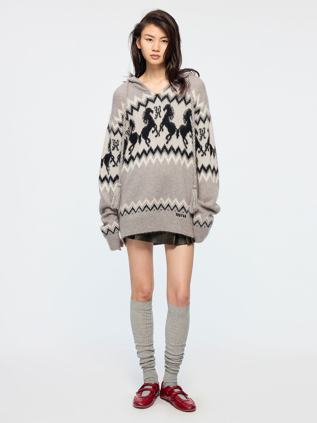 Year of the Horse limited fair isle hooded pullover