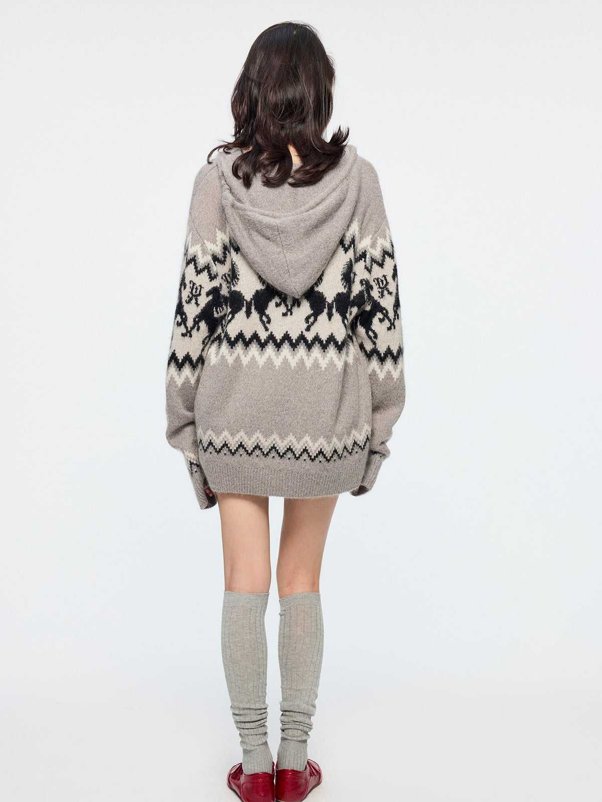 Year of the Horse limited fair isle hooded pullover