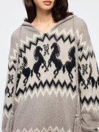 Year of the Horse limited fair isle hooded pullover