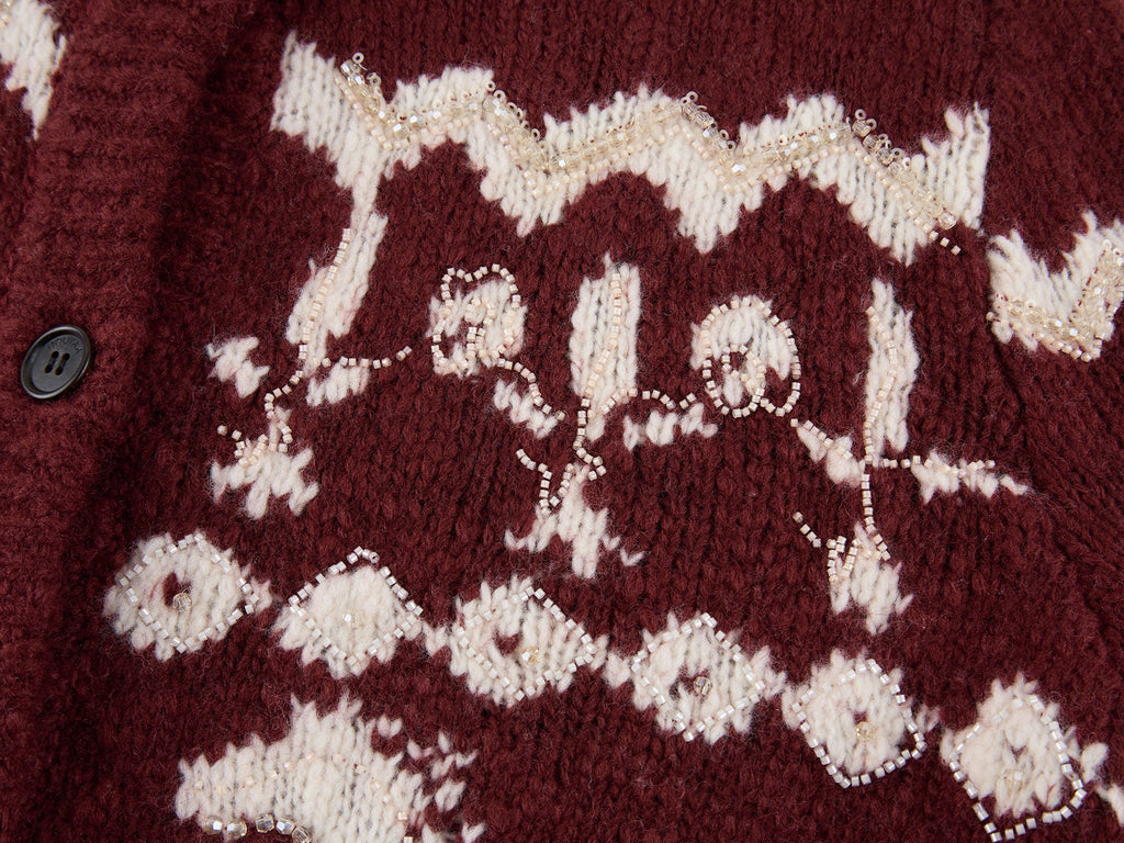 Year of the Horse limited beaded fair isle cardigan