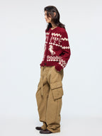 Year of the Horse limited beaded fair isle cardigan