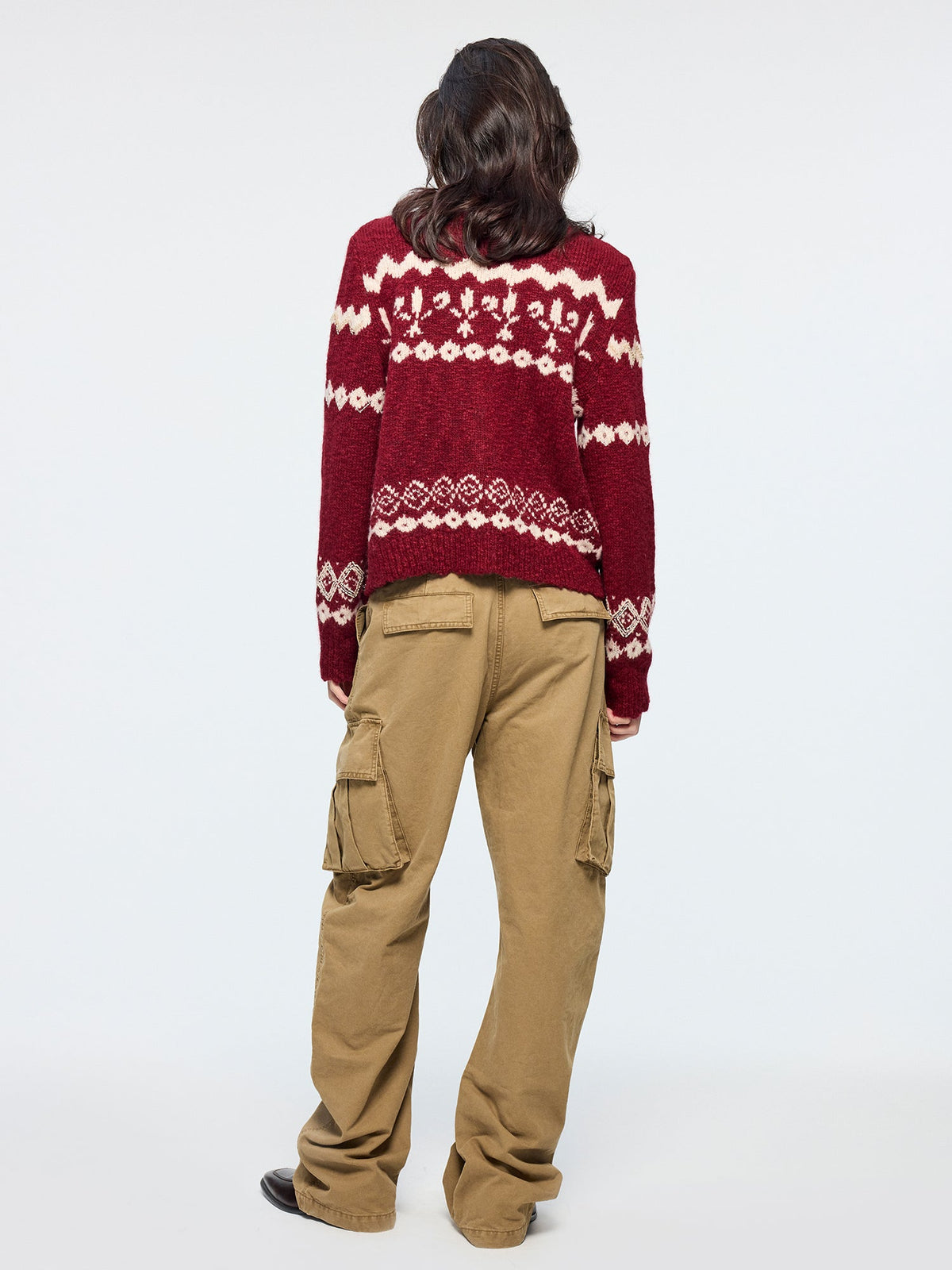 Year of the Horse limited beaded fair isle cardigan
