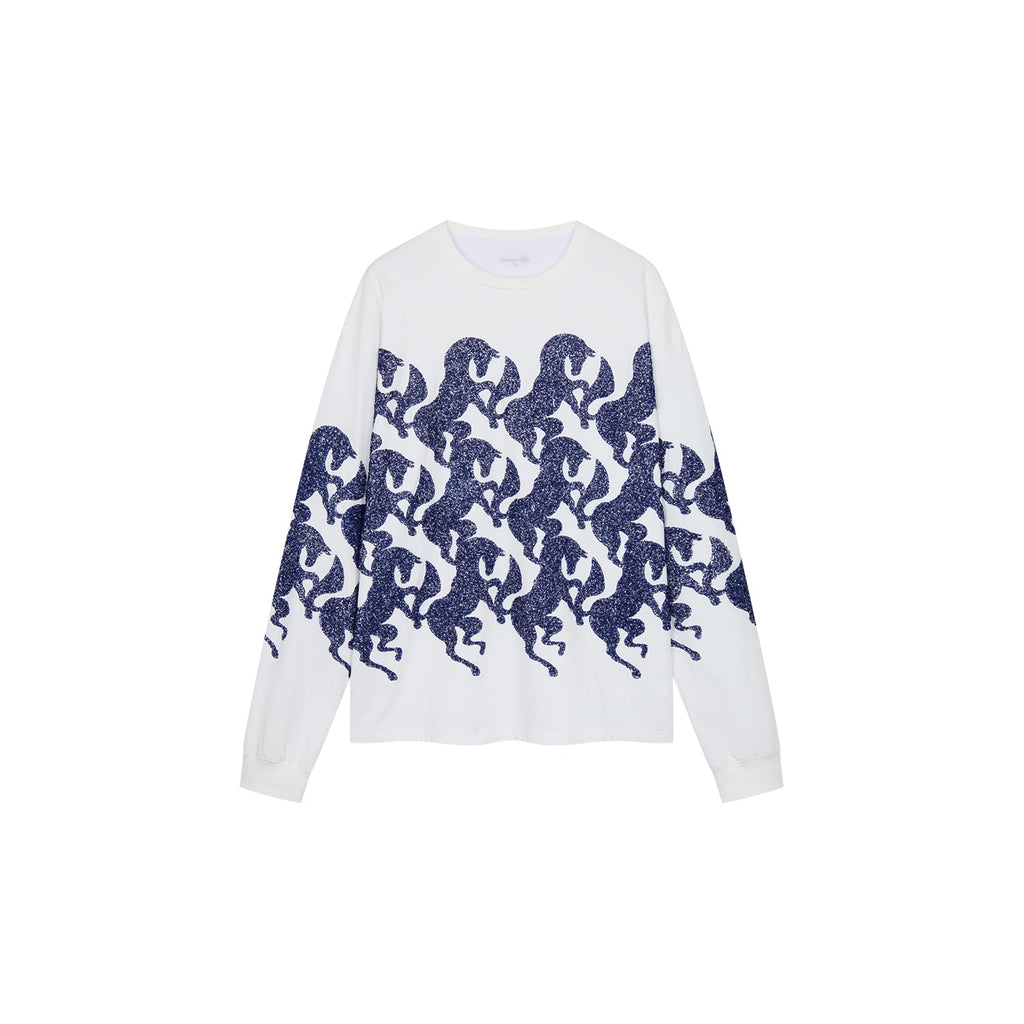 Year of the Horse limited sequin embroidered long sleeve t-shirt