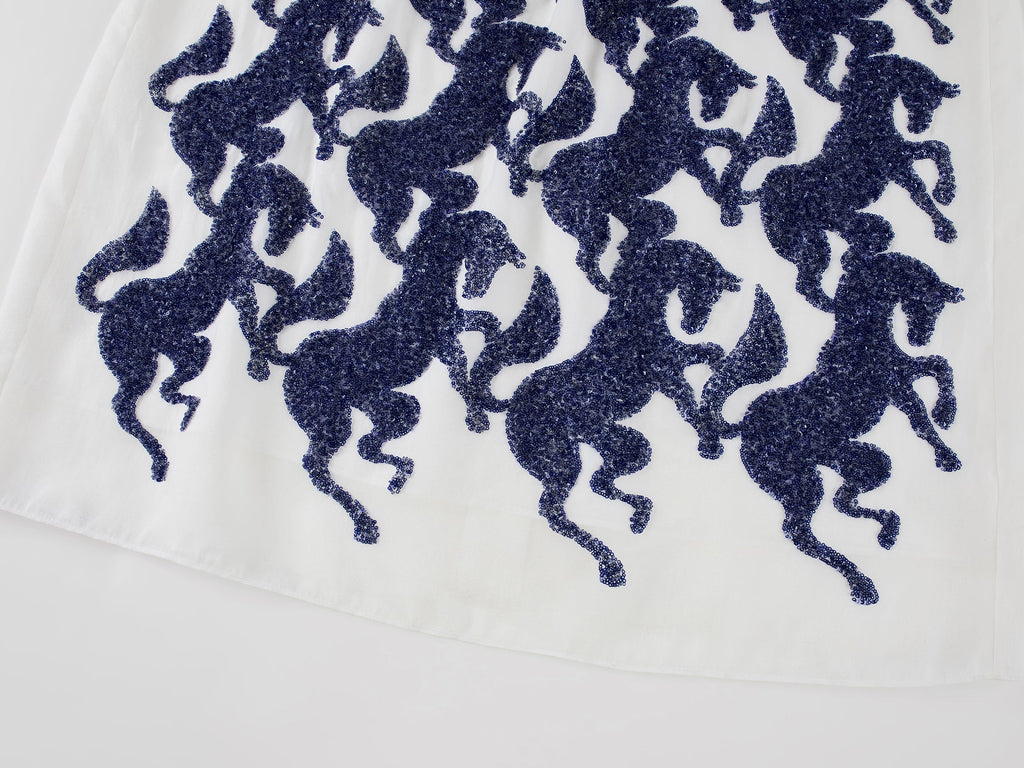 Year of the Horse limited sequin embroidered skirt