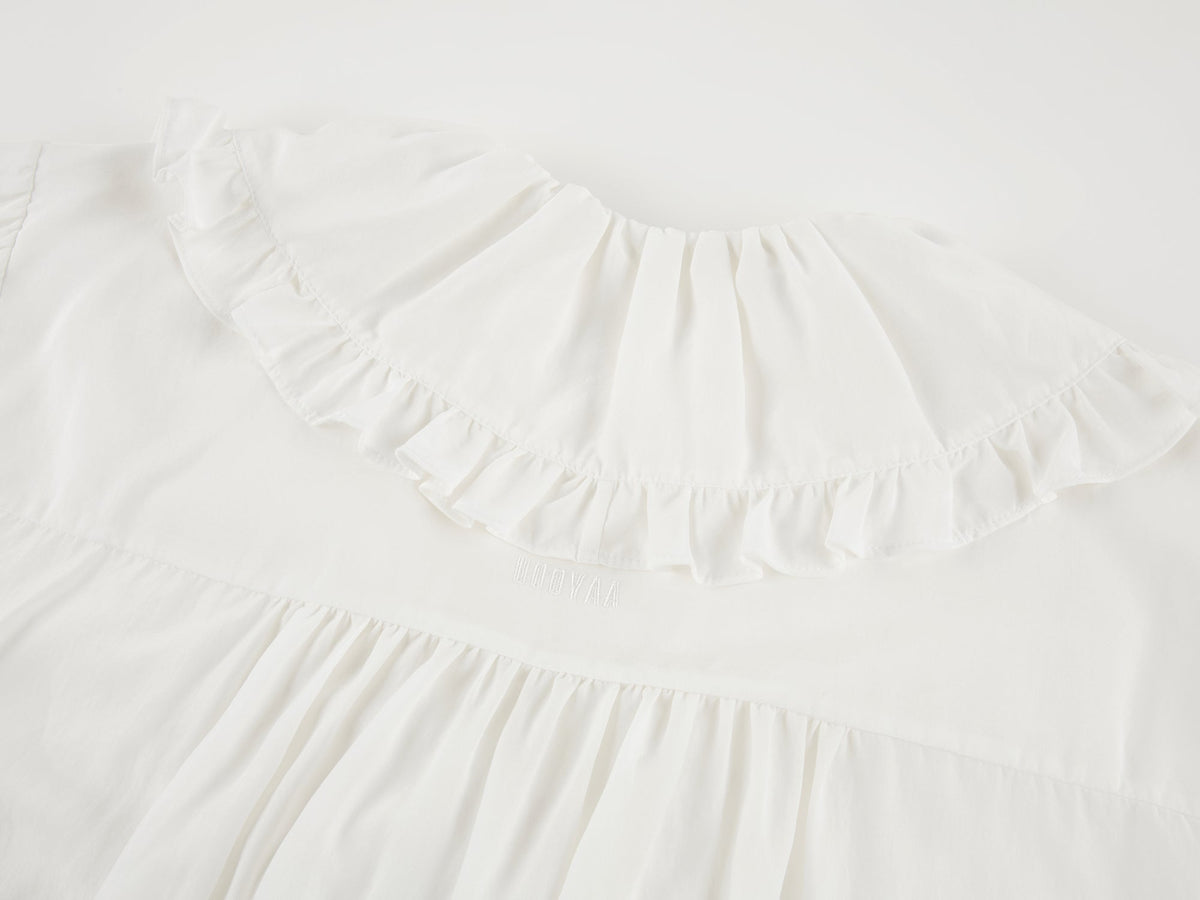 Ruffle ribbon shirt