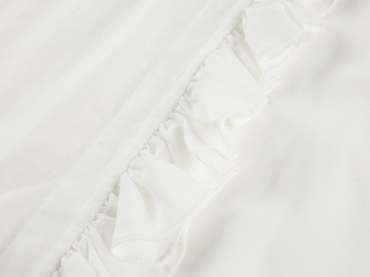Ruffle ribbon shirt