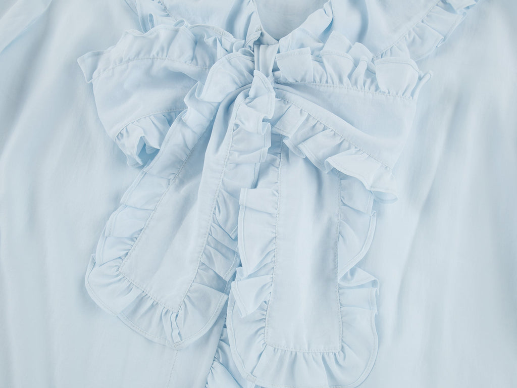 Ruffle ribbon shirt