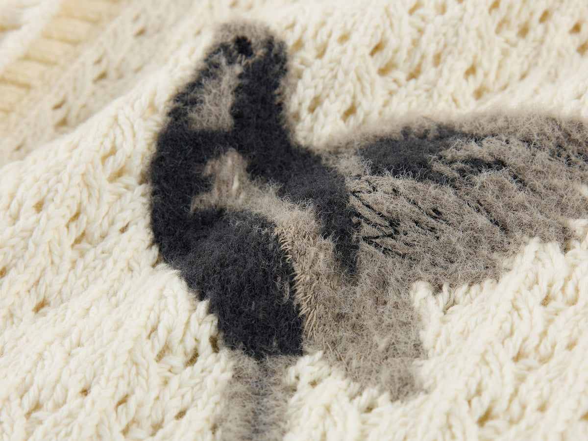 Embroidered bird cardigan