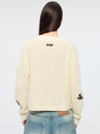 Embroidered bird cardigan