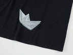 Origami bird embroidered long sleeve t-shirt