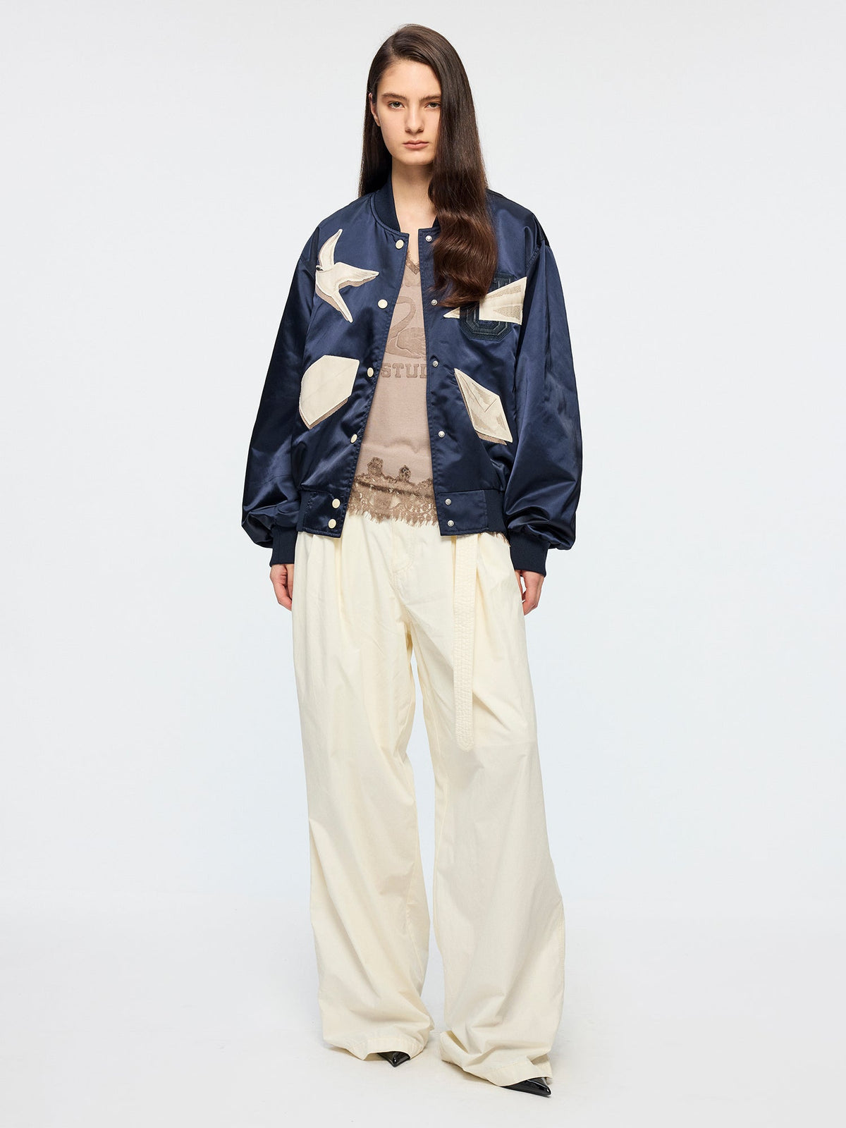 Pleated suit trousers