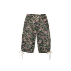 Rose camouflage cropped cargo pants