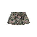 Rose camouflage five-pocket mini skirt