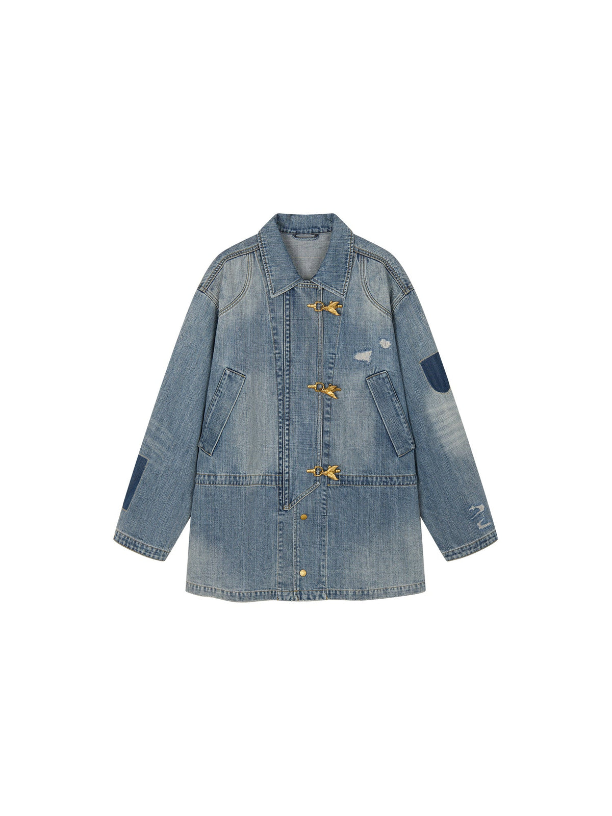 Bird button denim jacket