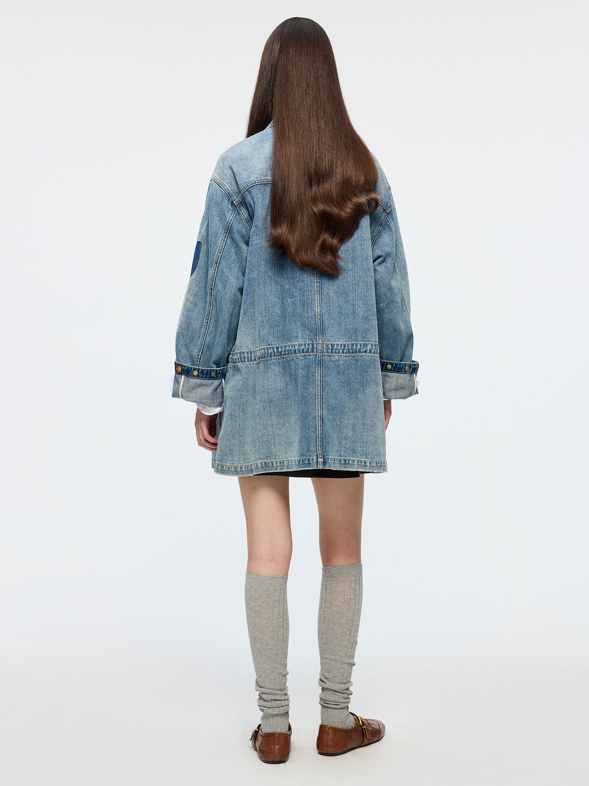 Bird button denim jacket