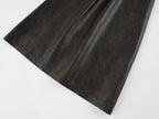 Vintage rubbed pleated leather pants