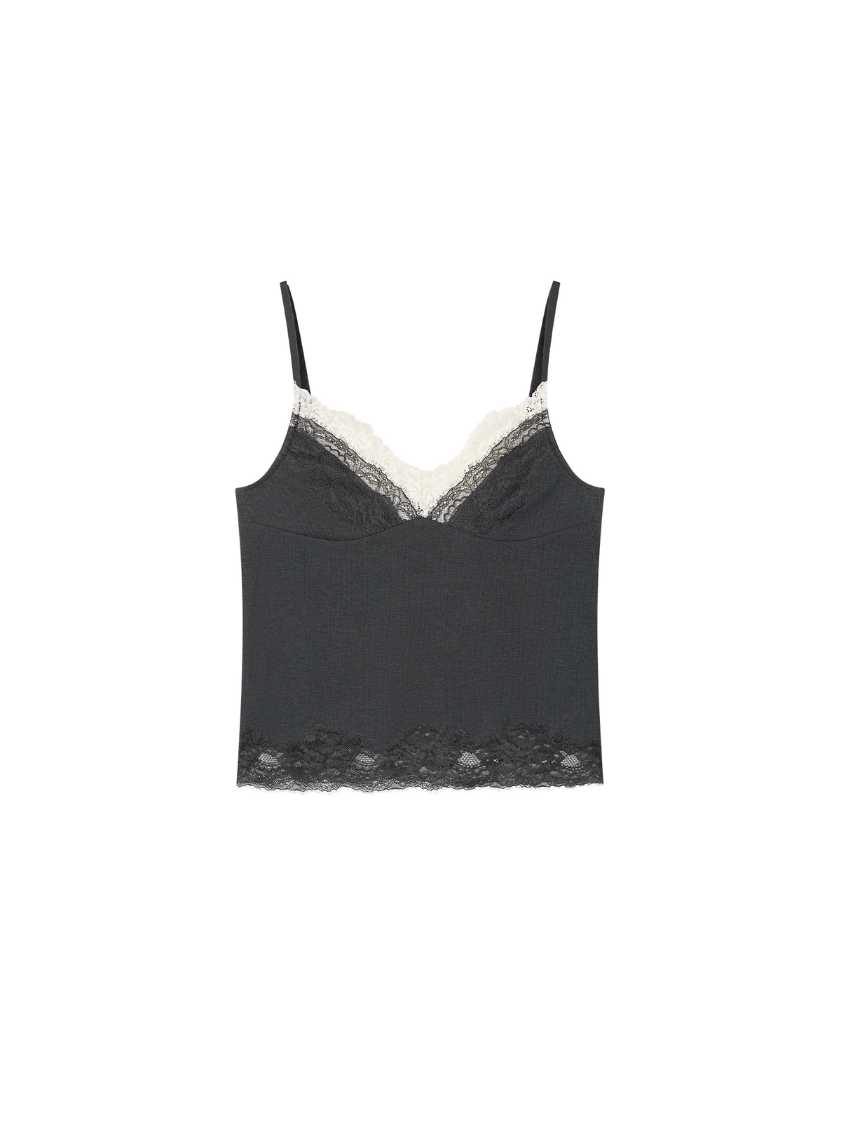Mock layer lace camisole